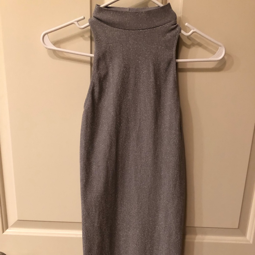 Bebe Silver Sparkling Dress